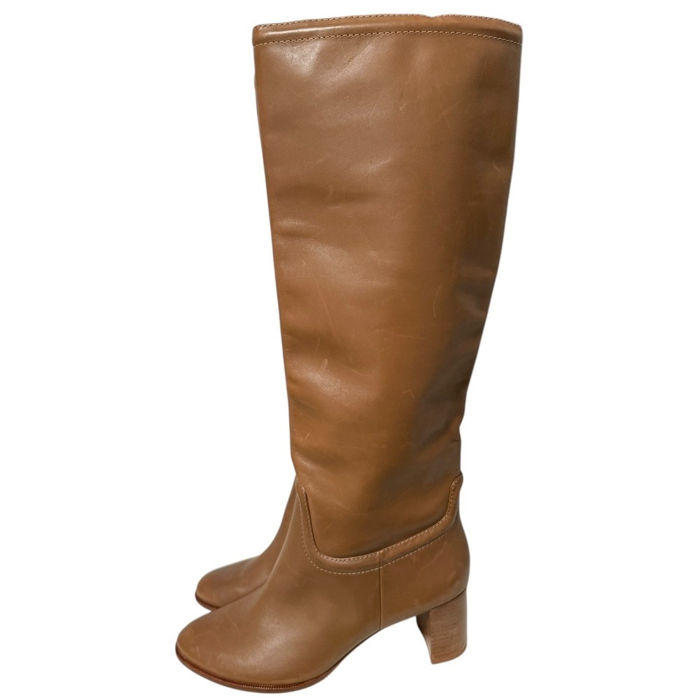 Alexandre Birman Brown Leather Heeled Knee High Boots Women Size EU 41 - Picture 8 of 12
